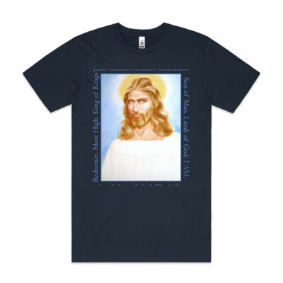 Jesus the Christ T-shirt in Navy Thumbnail