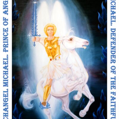 Archangel Michael with Words on sides Thumbnail