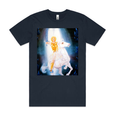 Archangel Michael on White Horse T-shirt Thumbnail